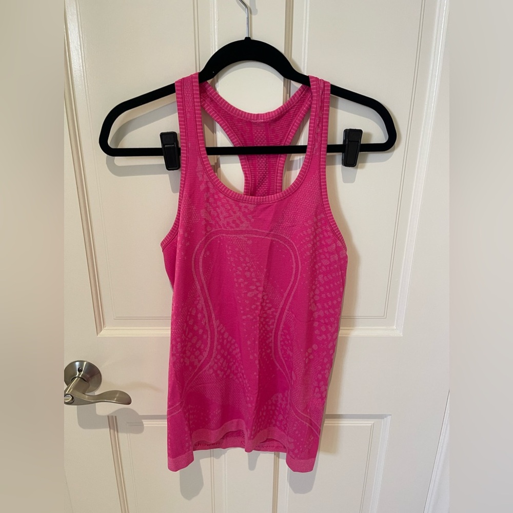 Bright pink Lululemon workout top size 6